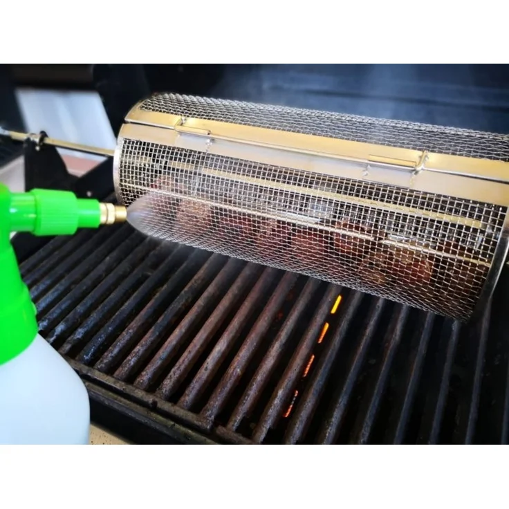 Grillfürst Drehspießkorb / Rotisseriekorb, Edelstahl v2 – Bild 7