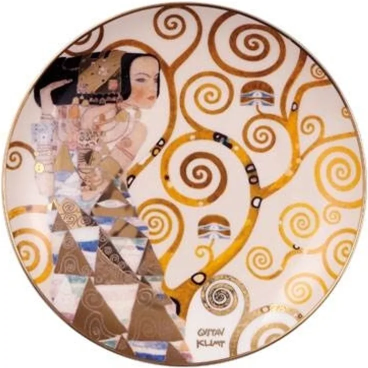 Goebel Wandteller Gustav Klimt - Die Erwartung, Dekoteller, Artis Orbis, Fine Bone China, Bunt, 21 cm, 67071031