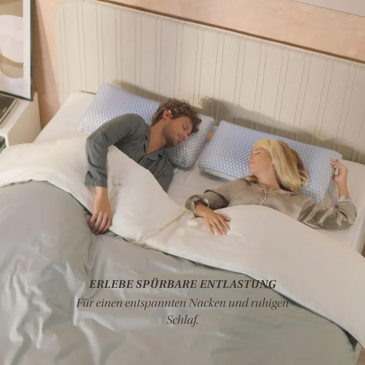 Emma 'Elite' Stützkissen, Höhenverstellbar, ergonomisch, mit AirGrid® Kühlbezug, Atmungsaktiver Memory Schaum, waschbarer Bezug, für alle Schlafpositionen, 70x40 cm – Bild 6