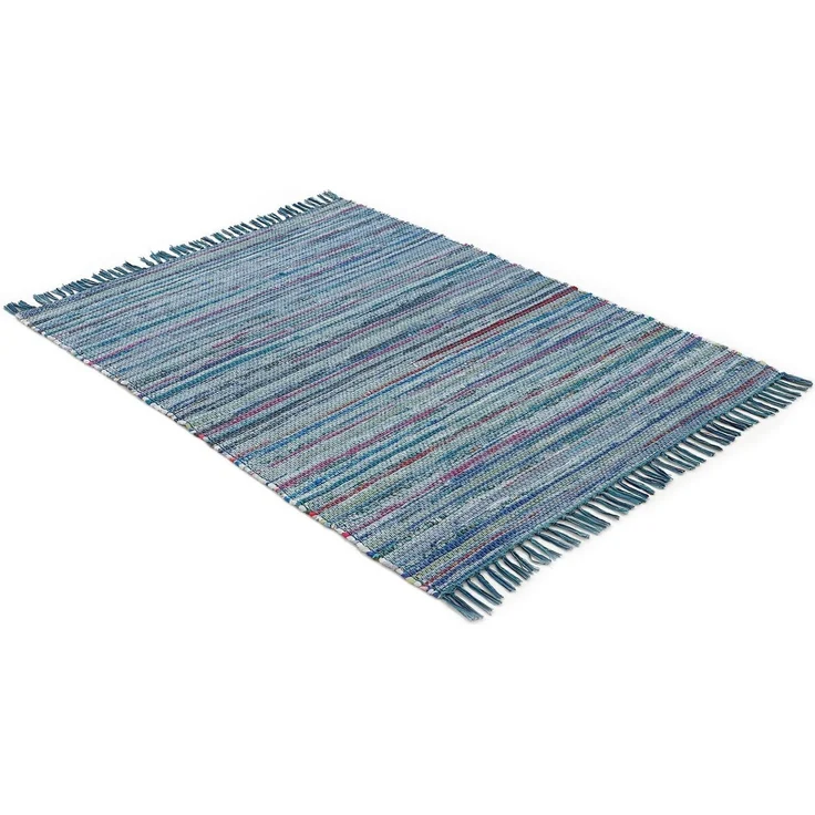 carpetfine Teppich Kelim Chindi, Wendeteppich, rechteckig, Höhe: 6 mm, handgewebt, Fleckerlteppich mit Fransen, auch vielen in Läufergrößen – Bild 3
