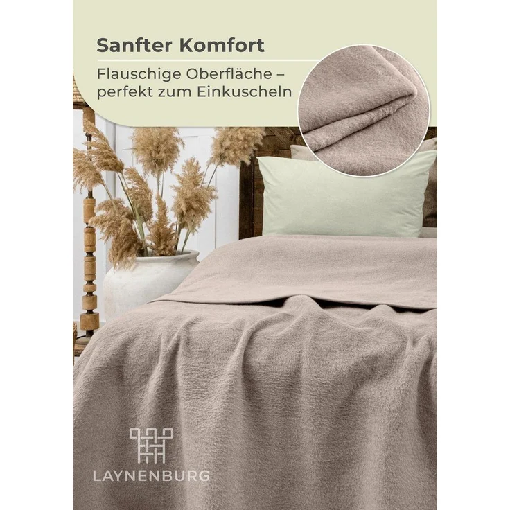 Wohndecke Wohndecke aus Baumwolle - Kuscheldecke, Baumwolldecke -, Laynenburg, Decke als Sofa-decke, Couchdecke, Wolldecke aus Baumwollmix – Bild 3