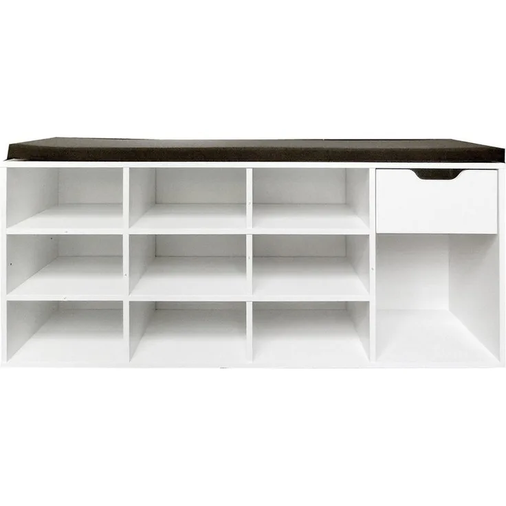 HTI-Living Schuhbank Schuhbank Lisa Weiß (Stück, 1-St, 1 Schuhbank), Schuhregal 10 Fächer