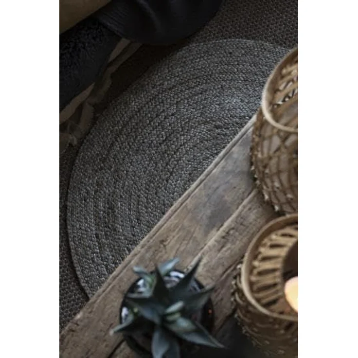 Ib Laursen - Teppich Läufer Wohnraum Rund D 90cm Jute Natur 65012-30 – Bild 2