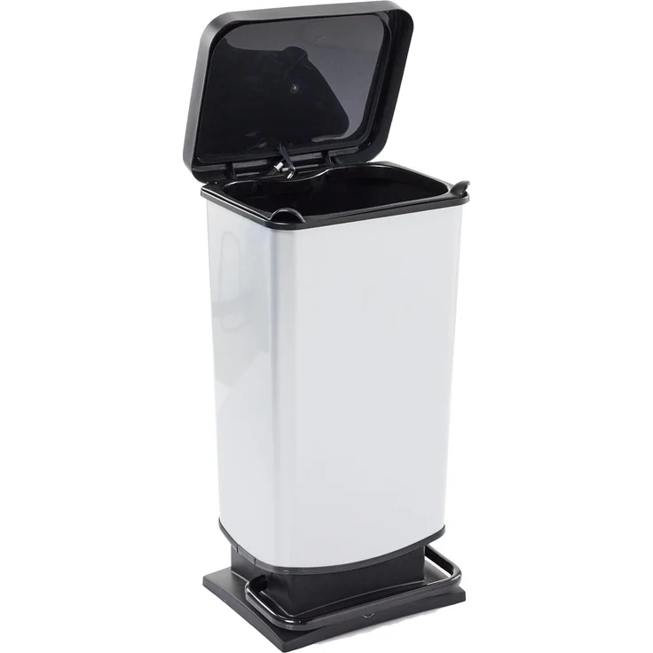 ROTHO Treteimer 'Paso', 40l, 67,6 x 35,3 x 29,5 cm (HxTxB), silber – Bild 3