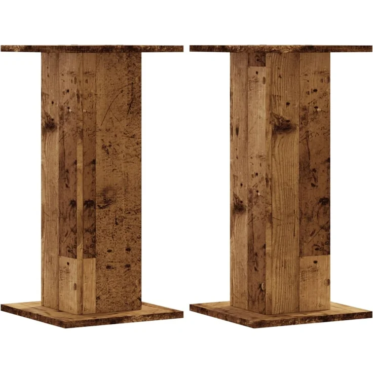 vidaXL Pflanzenständer 2 Stk. Altholz-Optik 30x30x60 cm Holzwerkstoff 3307862 – Bild 2