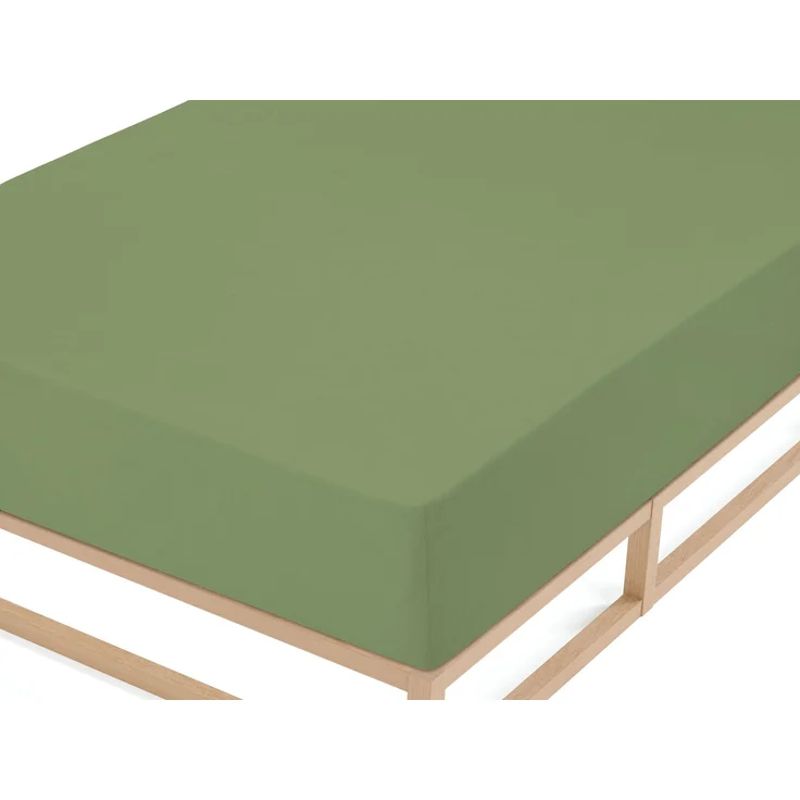 biberna Frottee-Stretch-Spannbetttuch 0012344, fichte, 1x 180x200 cm - 200x200 cm – Bild 1