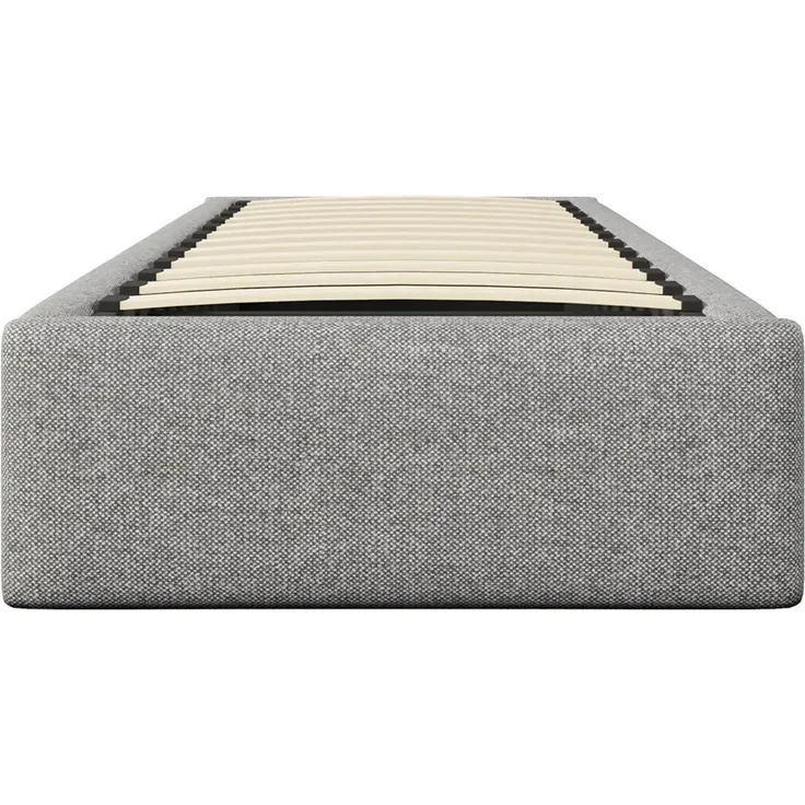 Futonbett mit Bettkasten, Lattenrost und Schublade, 90x200 cm, Bezug, Leinen – Bild 10