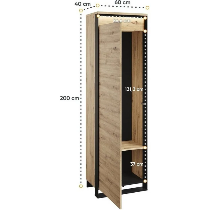 Compleo Garderoben-Set (Schrank, Spiegel, 2xKleiderhakenbrett, Schuhschrank) – Bild 2