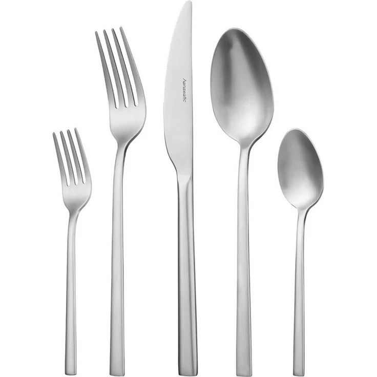 Hanseatic Besteck-Set SMART, wahlweise in glänzender oder matter Optik (60-tlg), 12 Personen, Edelstahl 18/10, leichtes und minimalistisches Design – Bild 5
