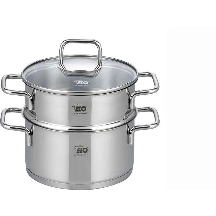Elo Dampfgartopf, Edelstahl 18/8 (1-tlg), Dampfkochtopf, Ø 18 cm, Induktion – Bild 1