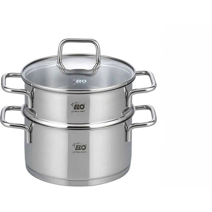 Elo Dampfgartopf, Edelstahl 18/8 (1-tlg), Dampfkochtopf, Ø 18 cm, Induktion
