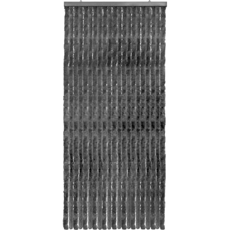Moritz Flauschvorhang aus Chenille 100 x 230 cm anthrazit Türvorhang als Fliegenschutz Insektenschutz für Camping Wohnwagen – Bild 5