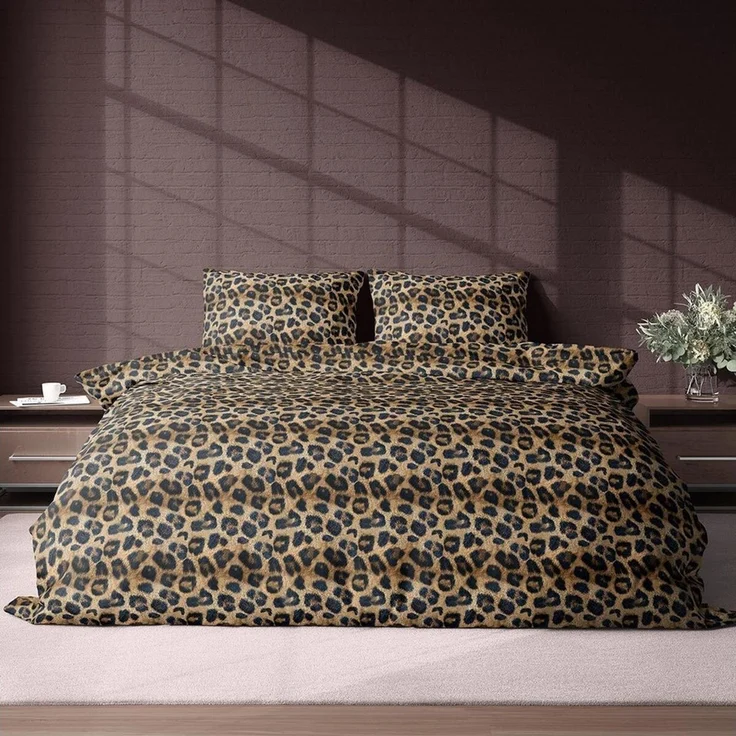 TRAUMSCHLAF Bettwäsche Leo, Flanell, 1 teilig, Flanell-Winterbettwäsche in toller Leo Optik – Bild 1