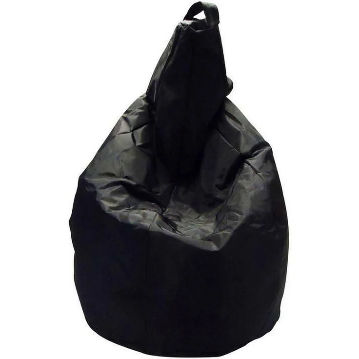Dmora Pouf Angillina, Mehrzwecksessel, Sitzsack, Hockerhocker, Made in Italy, 80x80 h120 cm, Schwarz – Bild 1