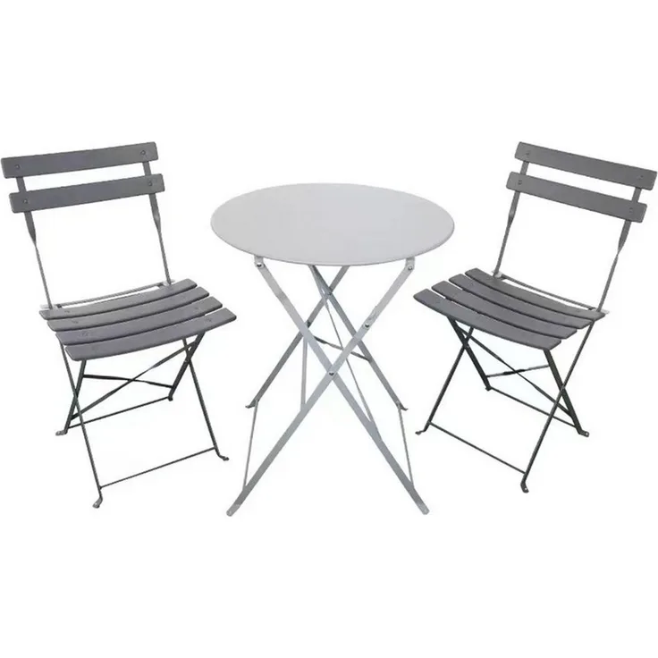 HTI-Living Balkonset Balkonmöbel Cavo, (Set, 3-tlg, 1 Tisch, 2 Stühle), Klapptisch Klappstühle 2 Personen Bistroset