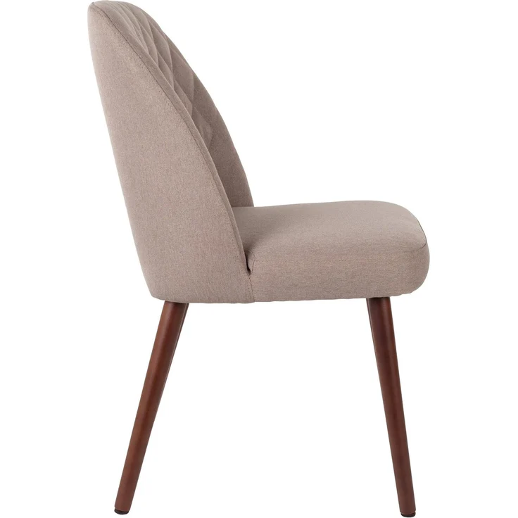 Esszimmerstuhl Conway im 2er-Set, Beige mit gesteppter Rückenlehne und Buchenholzbeinen, für Wohn- und Esszimmer – Bild 3