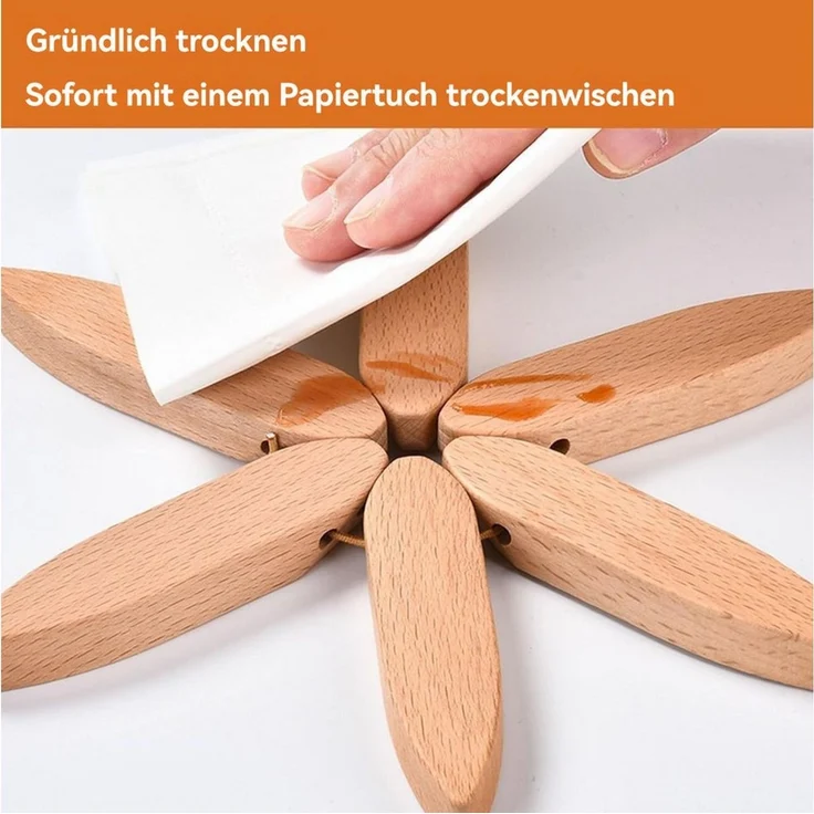 BlingBin Topfuntersetzer Holzuntersetzer für heiße Gerichte, Baumuntersetzer, Zubehör für Pfannen,Topfe, Auflaufformen, 2 Set, 2-tlg, dekoratives Holzuntersetzer-Set,heiße Pads für Töpfe und Pfannen – Bild 4