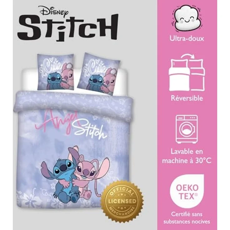 Lilo & Stitch Bettwäsche-Set – 240x220 cm Bettbezug & 65x65 cm Kissenbezug – Bild 4