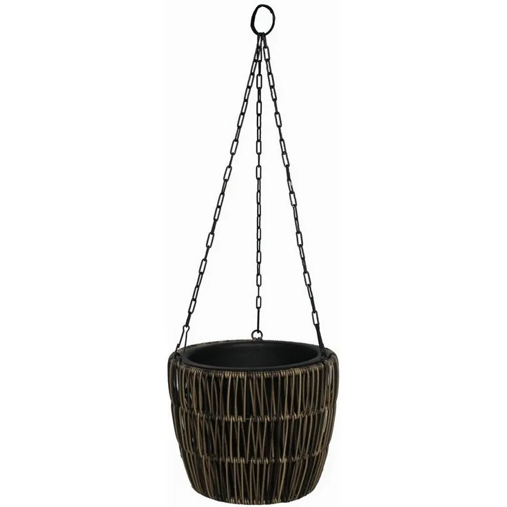 TrendLine Polyrattan Hängeampel Ø 22 x 18 cm mit Einsatz