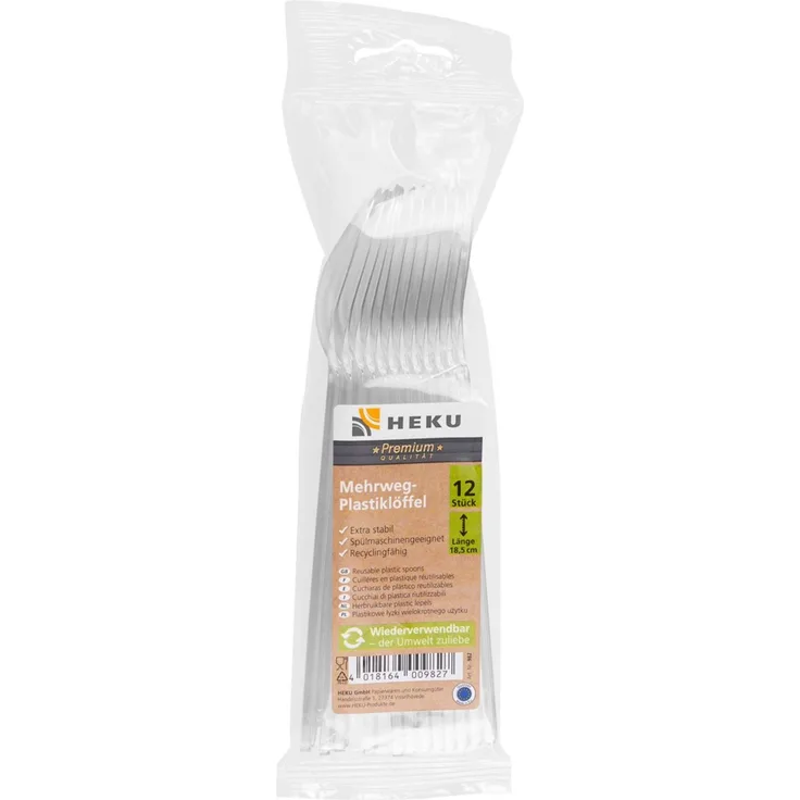240 Stück Kunststoff Löffel Mehrweg Plastiklöffel Plastikbesteck Plastik 20x 12er Set