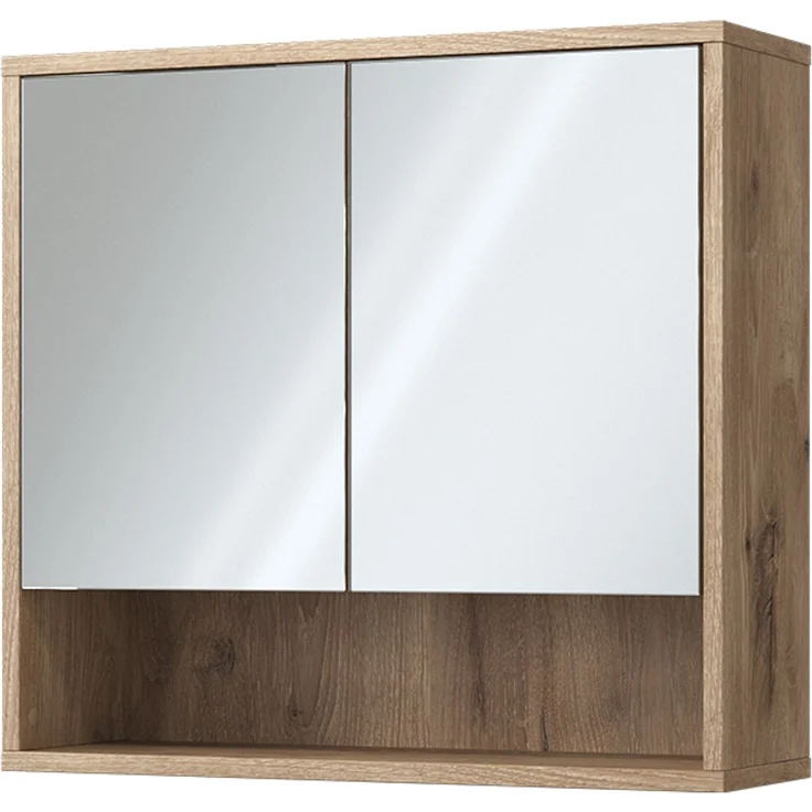 Badspiegelschrank Eliza Viking Oak 70 x 65 cm mit 2 Türen Vicco – Bild 1