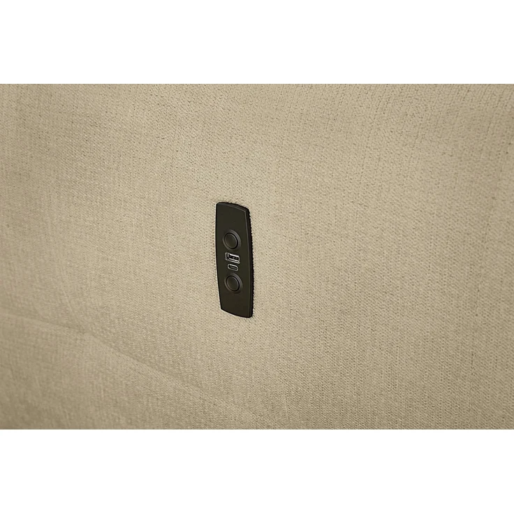 Ecksofa elektrisch USB-C Kopflehne verstellbar Schlafcouch Flachgewebe in Beige – Bild 5