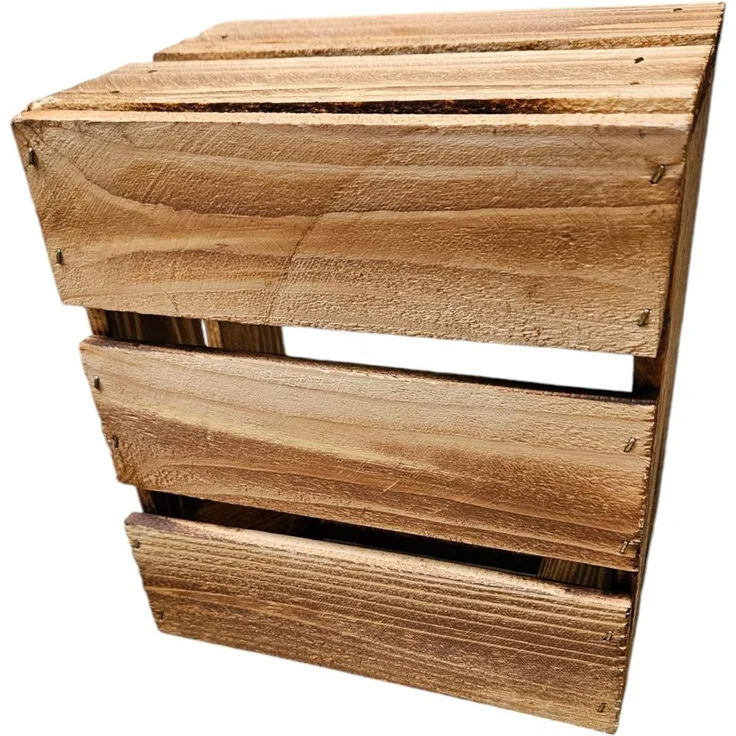 Holzkiste Dekokiste Box 22 x 20 x 15 cm 3er SET Geflammt – Bild 6