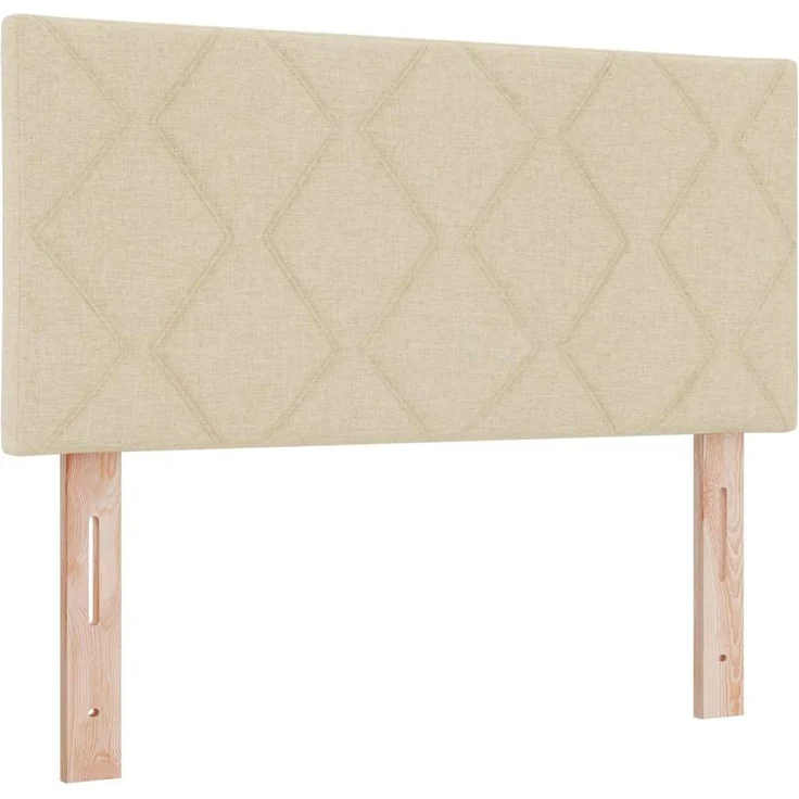 vidaXL Boxspringbett mit Kopfteil Creme 90 x 190 cm Stoff 3340064 – Bild 5