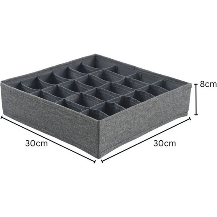 hausleben Organizer Box 30x30x8 cm – 24 Fächer (1 St), Faltbarer Einsatz – Bild 2