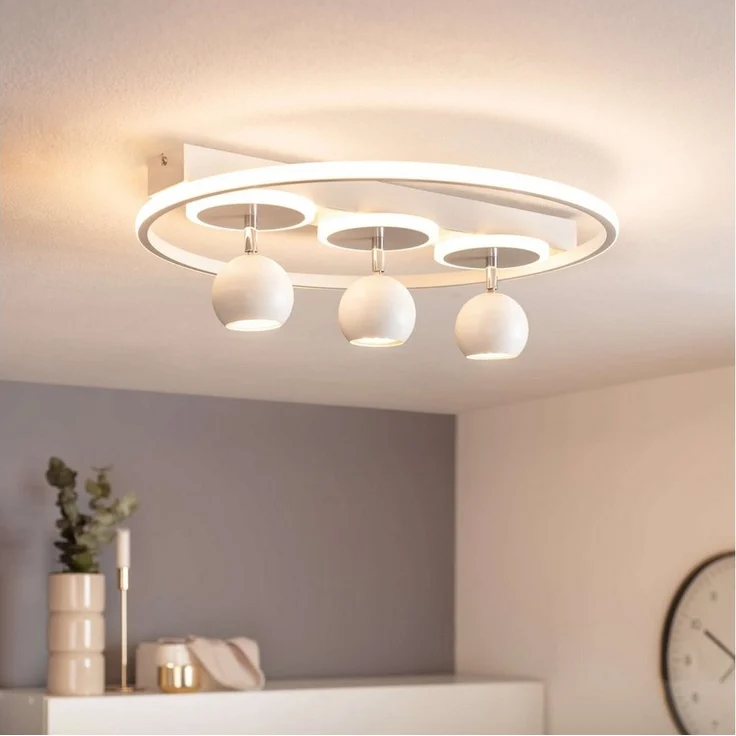 näve Deckenleuchte 3er-Spot LED "Ronda", LED fest integriert, Warmweiß, modernes design. Helles Licht. – Bild 3