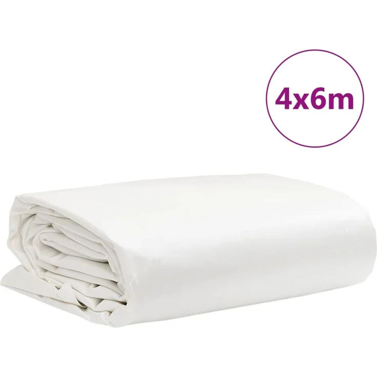 vidaXL Abdeckplane Weiß 4x6 m 650 g/m² 156186 – Bild 9