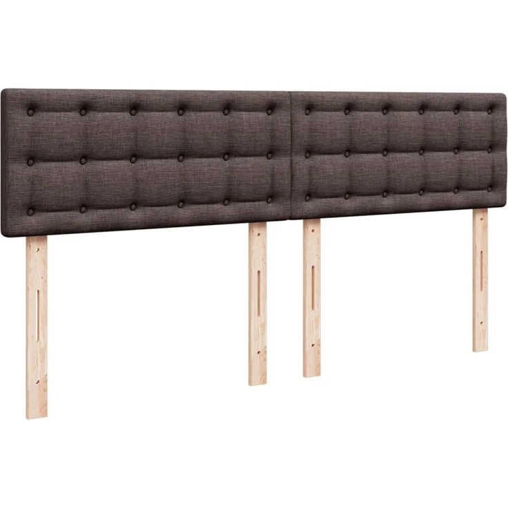 vidaXL Boxspringbett mit Matratze Dunkelbraun 200x200 cm Stoff 3289104 – Bild 12