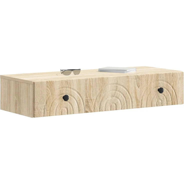 vidaXL Wandmontierter Beistelltisch Sonoma-Eiche 87,5 x 34,5 x 17 cm 898157 – Bild 3