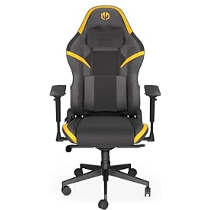 Endorfy FUR Scrim YL, Gaming Stuhl mit anpassbarer Rückenlehne und Gedächtnisschaumkissen, Schwarz, Gelb – Bild 3