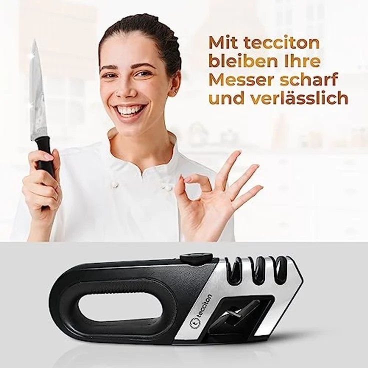 COFI 1453 Messerschärfer 4-in-1 mit ergonomischem Griff, ergonomischer Griff, 4in1 Messerschärfer, einstellbarer Schleifwinkel – Bild 6