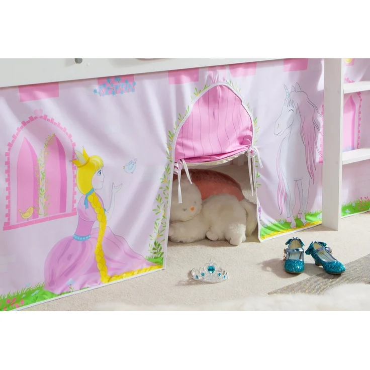 Hochbett "Prinzessin Liora" 90x200 Kiefer massiv weiß – Bild 2