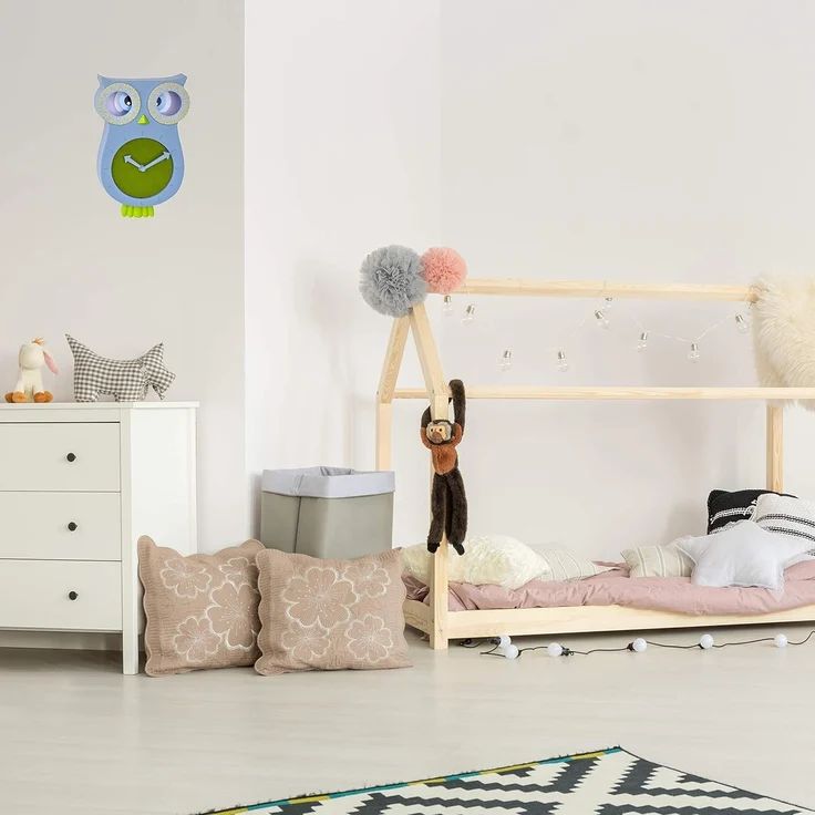 TFA 60.3052.06 blau/grün Lucy Kinder-Pendeluhr "Eule" – Bild 2