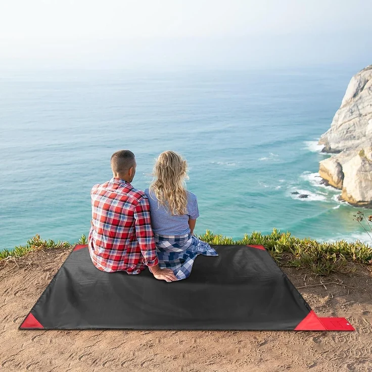Picknickdecke 110x160 cm Stranddecke Sandabweisende Campingmatte Ultra Leicht – Bild 6