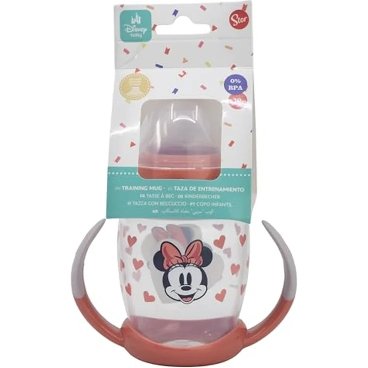Disney Minnie Mouse Trinklernbecher 270 ml – Kinderbecher mit weichem Silikonaufsatz – Bild 4