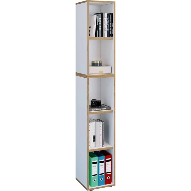VCM Büroregal & Bücherregal Salia 920793 Weiß B. 30 x H. 183 x T. 33 cm