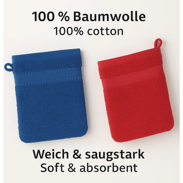 Betz Waschhandschuh 10 Stück Waschhandschuhe Palermo Frottee Größe 16x21 cm – Bild 3