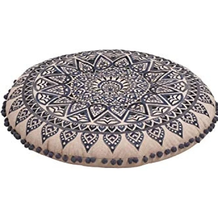 Marrakesch Orient & Mediterran Interior Pouf Arabisches Bodenkissen Aziza 55cm, Sitzkissen, Sitzpouf, Handarbeit – Bild 4