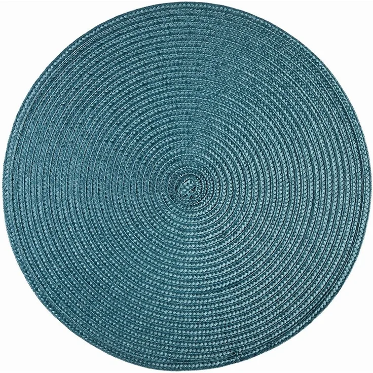 Haus und Deko Platzset Platzset rund ca. 35 cm Ø abwaschbar Bast Optik Tischset Platzdeckche, (1-St)