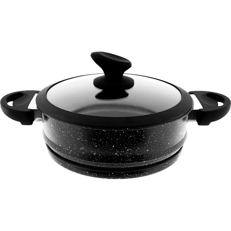 3 in 1 Kochtopf, Marmorbeschichteter Dampfgarer, Couscoussier, 8 Liter – Bild 4