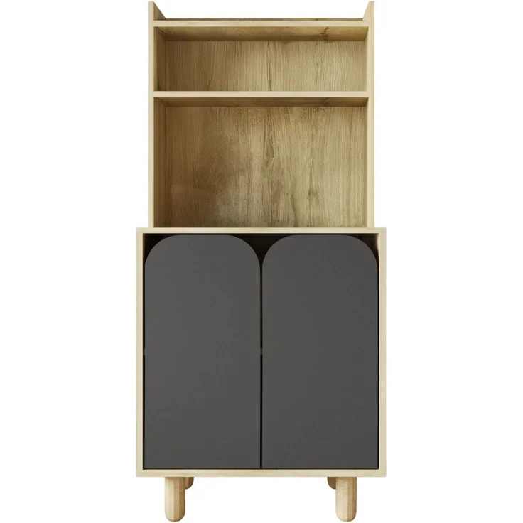 Skye Decor 'Parma 2 - Sapphire Oak, Anthracite' Mehrzweckschrank, Saphir-Eiche / Anthrazit, 70 x 155 x 40 cm – Bild 4