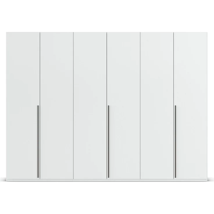 rauch Montclar Kleiderschrank 6-türig, mit 9 Einlegeböden, 3 Kleiderstangen, 1 Schubkasteneinsatz, 1 Inneneinteilung, 1 Innenspiegel, 1 Krawattenhalter, Farbe Weiß, BxHxT 301x223x60 cm – Bild 2