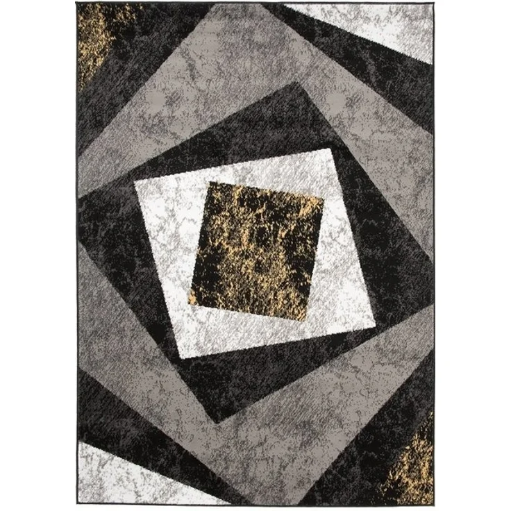 Mazovia Designteppich Modern Teppich Kurzflor Wohnzimmerteppich Robust und pflegeleicht GRAU, 80 x 150 cm, Fußbodenheizung,Allergiker geeignet,Farbecht,Pflegeleicht,Geometrisch – Bild 4