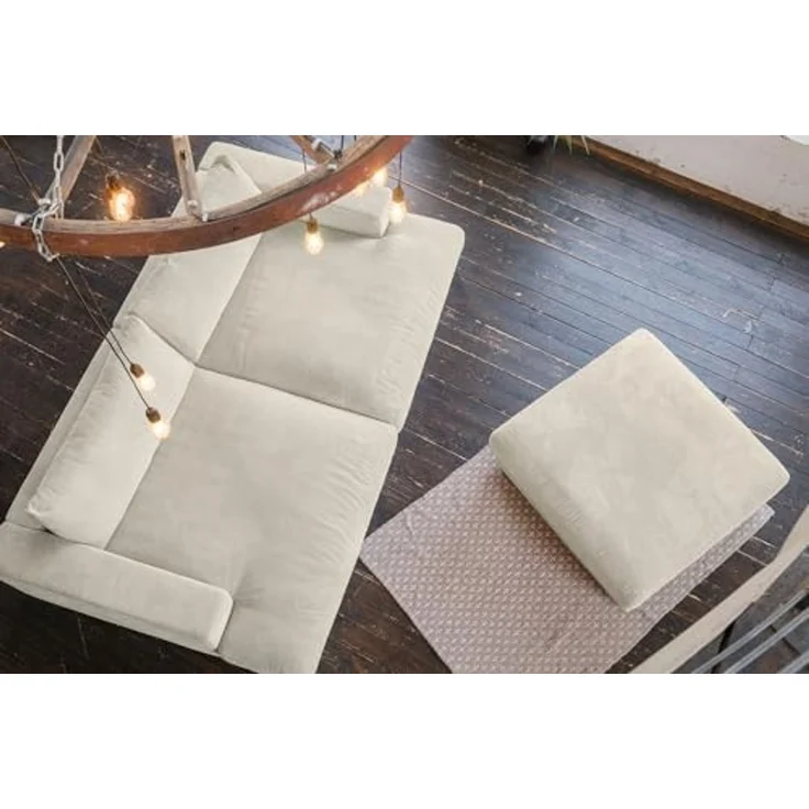 KAWOLA Big-Sofa MADELINE, Couch mit Hocker und 4 Zierkissen Cord verschiedene Farben 290x170 cm – Bild 6