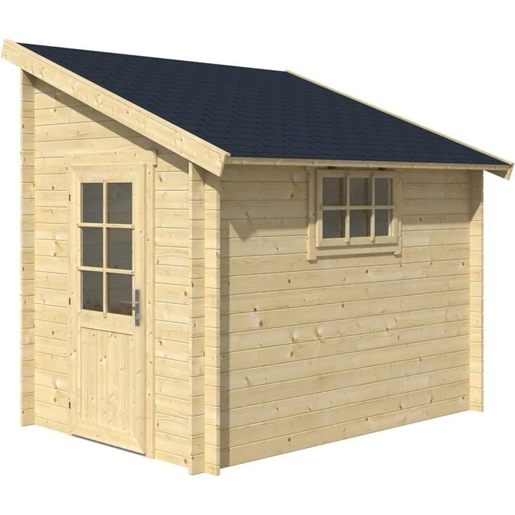 Lasita Maja Holz Gartenhaus Anlehnhaus Jura | 300x200 cm | Natur – Bild 5