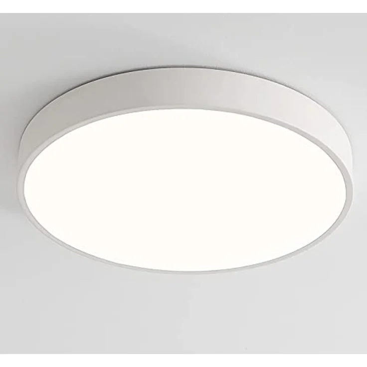 Natsen Deckenleuchte Runde LED Deckenlampe, 96W, Voll dimmbar, Warmweiß bis Kaltweiß, Schlafzimmer Lampe Küchenlampe 50x50x5 cm,Weiß – Bild 2